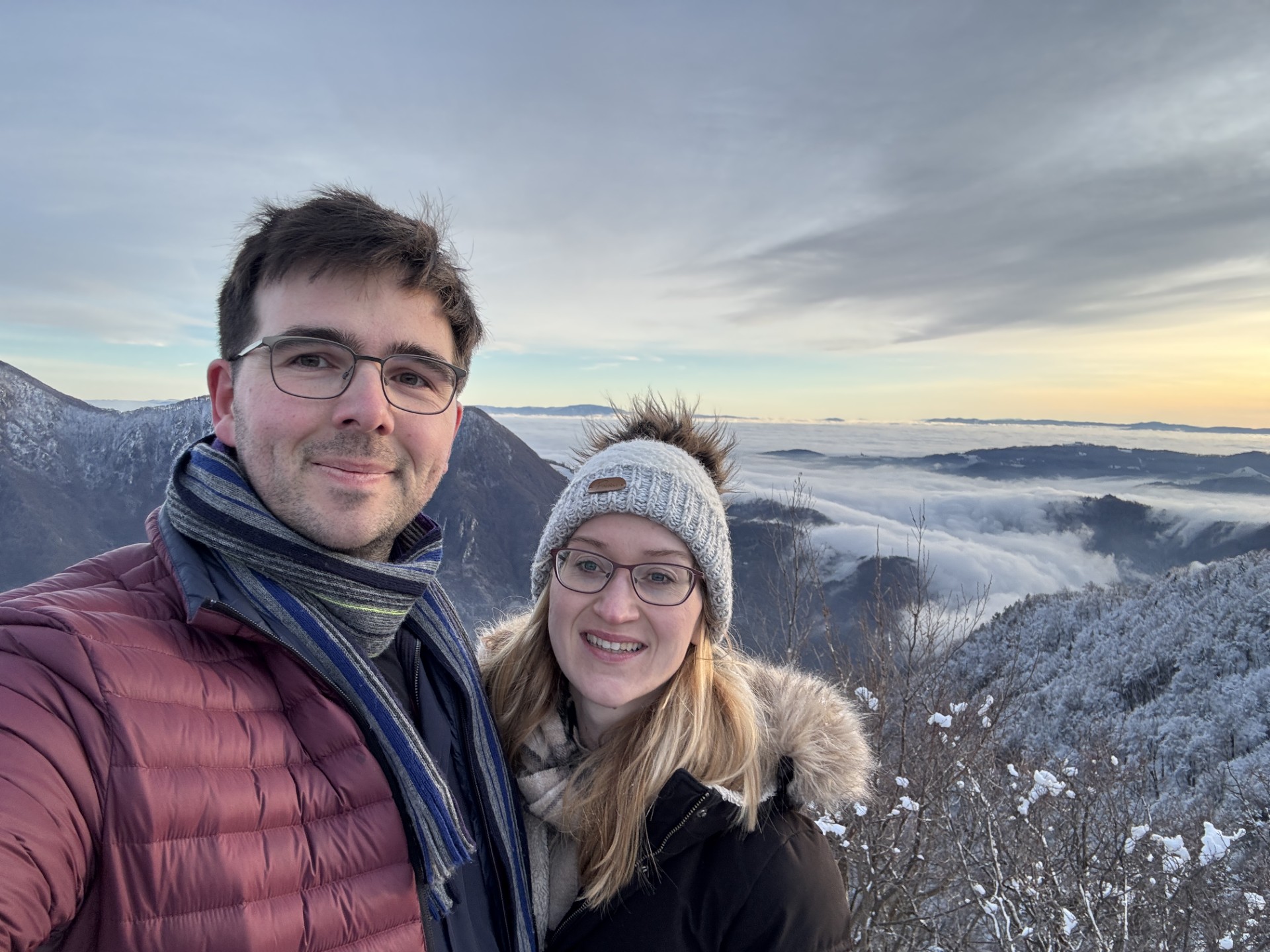 Engagement photo of Nick and Lucija